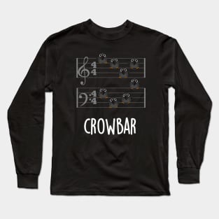 Crow Bar Funny Music Bid Pun Long Sleeve T-Shirt